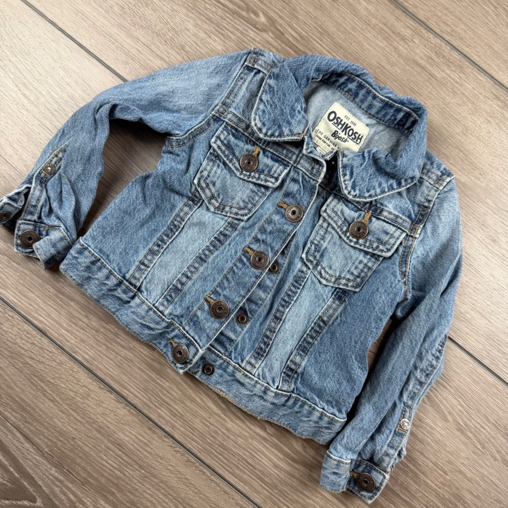 OshKosh B'gosh Kids Denim Trucker Jacket Light Wash Blue 2T